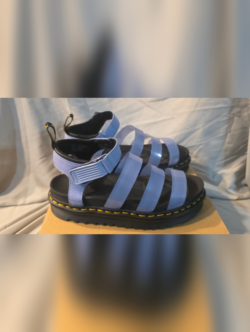 Dr. Martens Blaire Jelly Glitter Strap Sandal Zen Blue Women Size 10 NWB